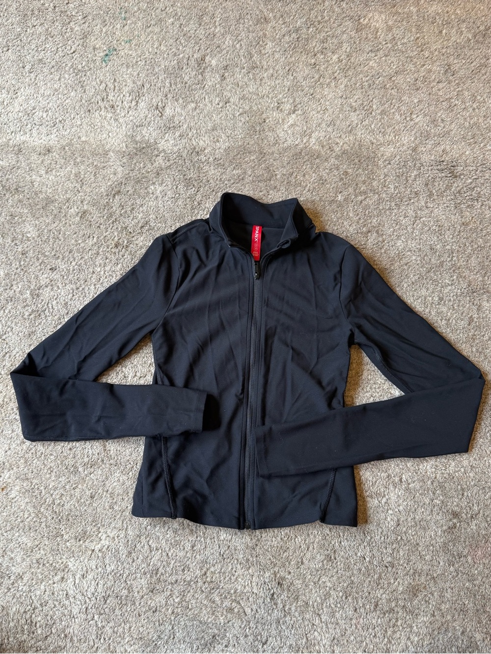 SPANX Black Zip-Front Utility Jacket
